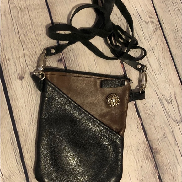 Handbags - Leather black/brown crossbody